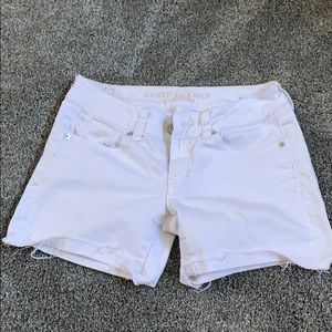 White AE jean shorts